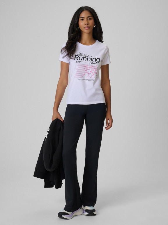 Damski t-shirt z nadrukiem 4F 4FRSS26TTSHF3800 - biały