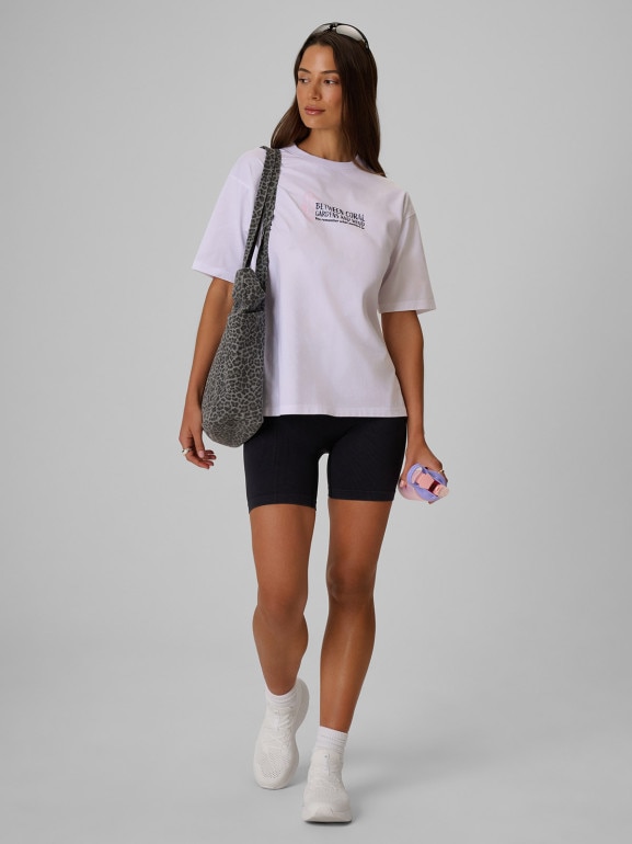 Damski t-shirt z nadrukiem 4F 4FRSS26TTSHF4022 - biały