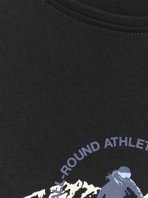 Damski t-shirt z nadrukiem 4F 4FWAW25TTSHF2713 - czarny