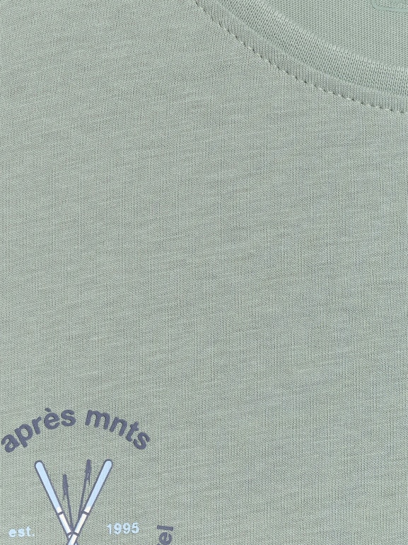 Damski t-shirt z nadrukiem 4F 4FWAW25TTSHF2713 - zielony