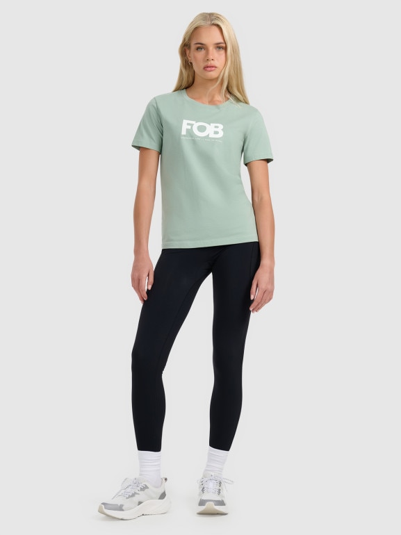 Damski t-shirt z nadrukiem 4F 4FWAW25TTSHF3117 - zielony