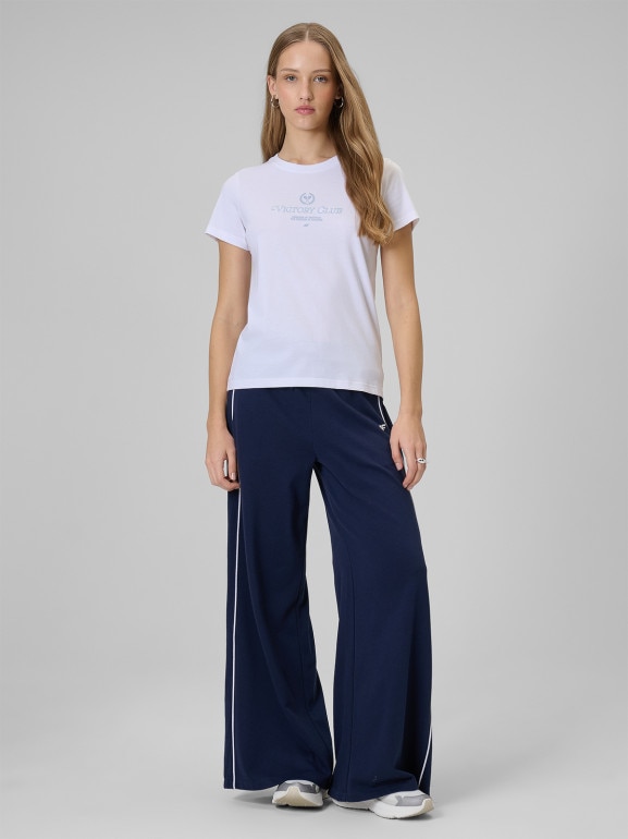 Damski t-shirt z nadrukiem 4F 4FWSS26TTSHF2724 - biały