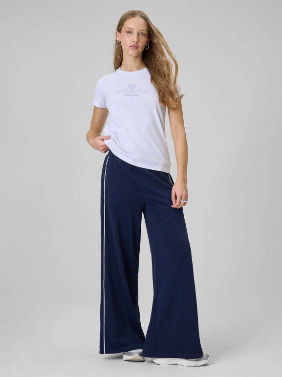 Damski t-shirt z nadrukiem 4F 4FWSS26TTSHF2724 - biały