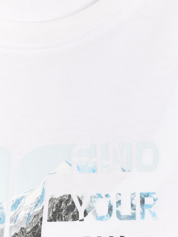 Damski t-shirt z nadrukiem 4F 4FWSS26TTSHF2775 - biały