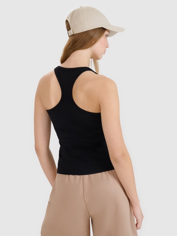 Damski top basic 4F 4FWMM00TSLEF124 - czarny