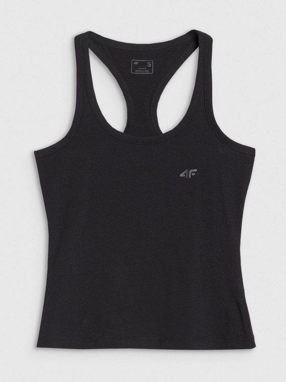 Damski top basic 4F 4FWMM00TSLEF124 - czarny