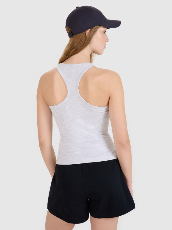 Damski top basic 4F 4FWMM00TSLEF124 - szary