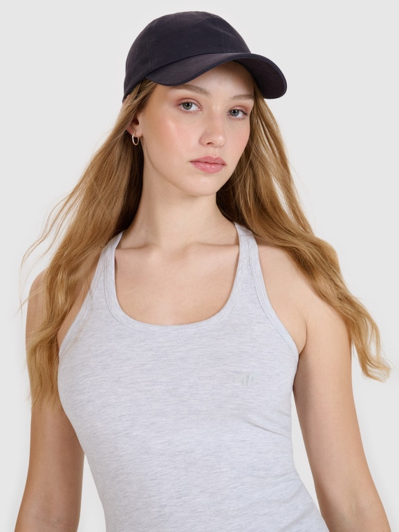 Damski top basic 4F 4FWMM00TSLEF124 - szary