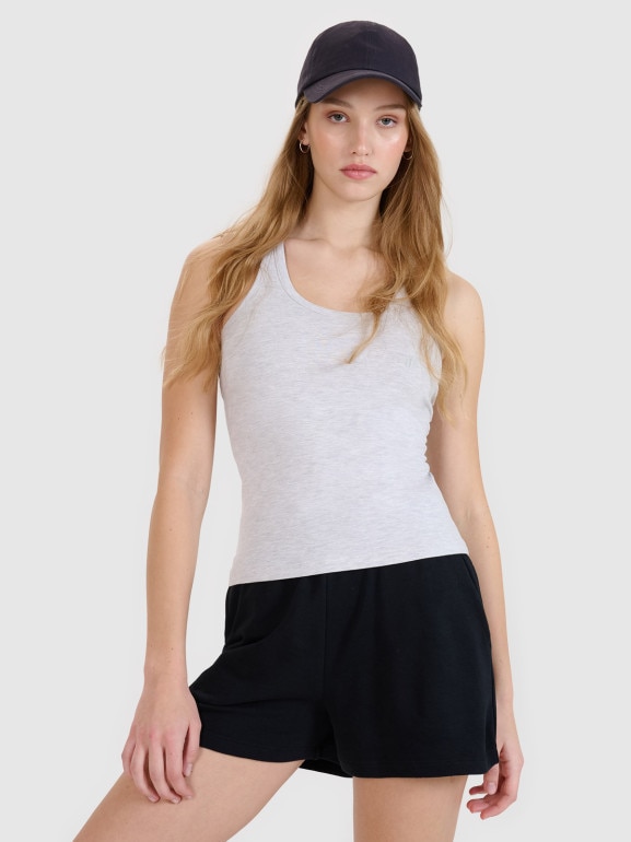 Damski top basic 4F 4FWMM00TSLEF124 - szary