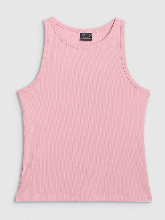 Damski top basic 4F 4FWMM00TSLEF132 - różowy