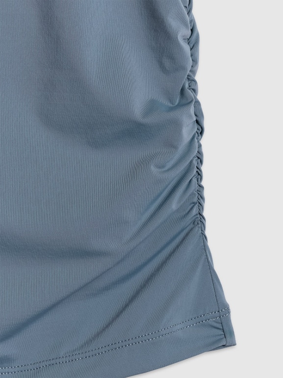 Damski top do jogi 4F 4FWSS26TFSLF0885 - denim