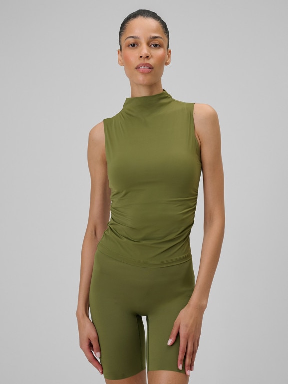 Damski top do jogi 4F 4FWSS26TFSLF0885 - zielony