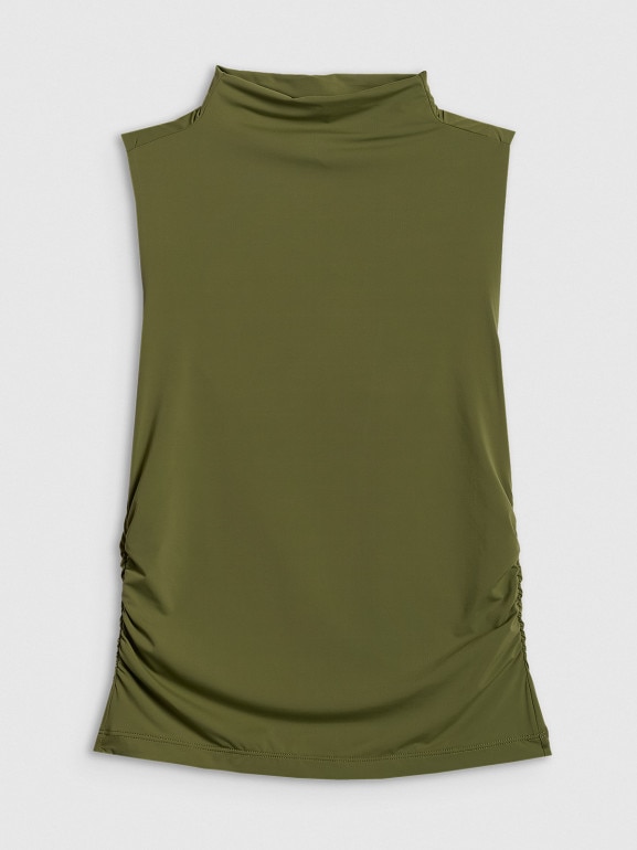 Damski top do jogi 4F 4FWSS26TFSLF0885 - zielony