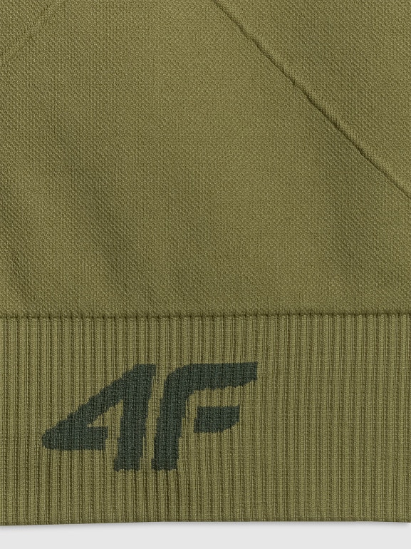 Damski top do jogi 4F 4FWSS26TFSLF0886 - zielony