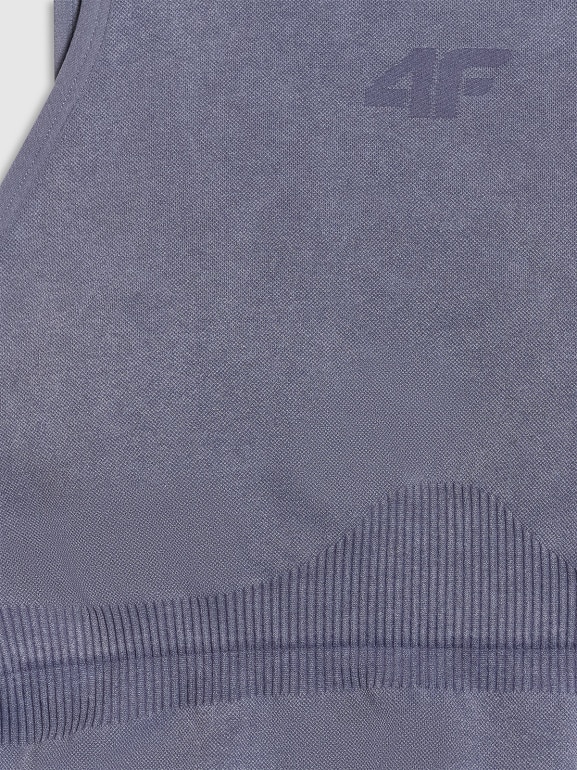 Damski top do jogi i pilatesu 4f 4FWAW25TFSLF578 - granatowy