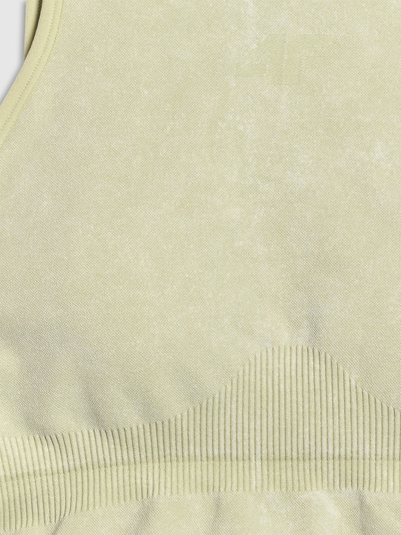 Damski top do jogi i pilatesu 4f 4FWAW25TFSLF578 - zielony