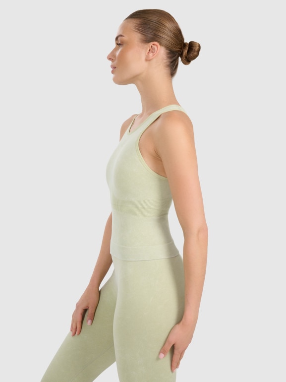 Damski top do jogi i pilatesu 4f 4FWAW25TFSLF578 - zielony