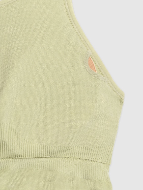 Damski top do jogi i pilatesu 4f 4FWAW25TFSLF578 - zielony