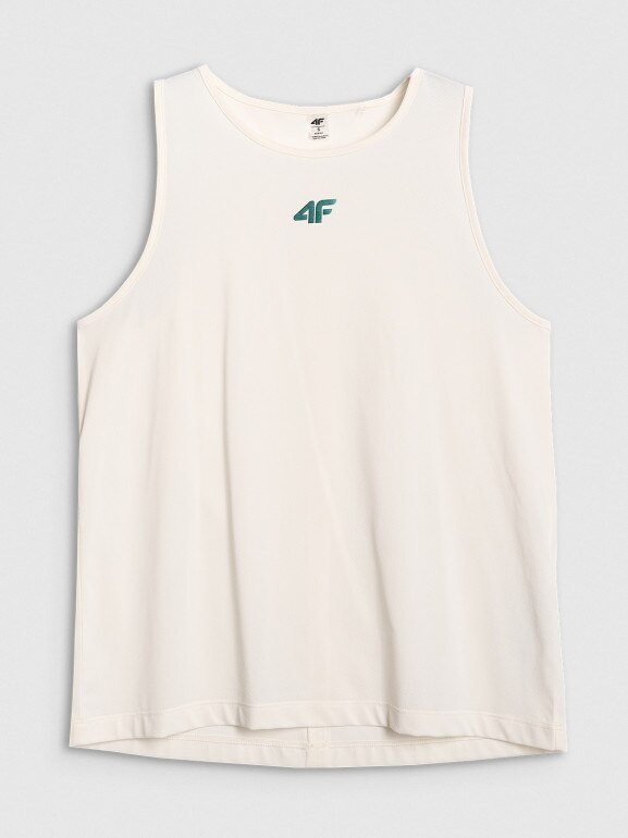 Damski top tenisowy 4F 4FRAW25TFSLF091 - beżowy