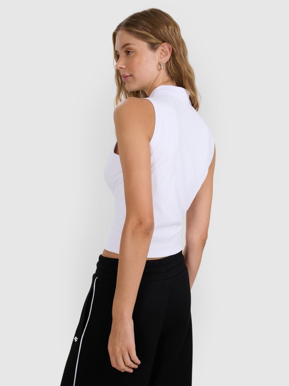 Damski top tenisowy 4F 4FRAW25TSLEF290 - biały