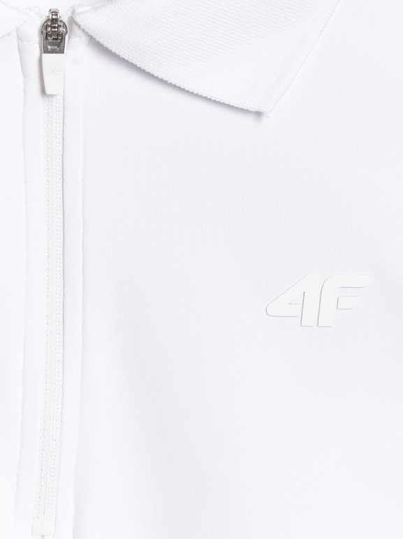 Damski top tenisowy 4F 4FRAW25TSLEF290 - biały