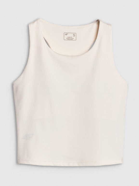 Damski top treningowy 4F 4FRSS25TFSLF430 - biały