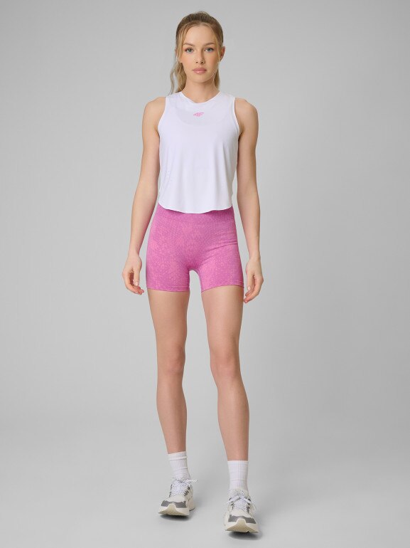 Damski top treningowy 4F 4FRSS26TFSLF1103 - biały