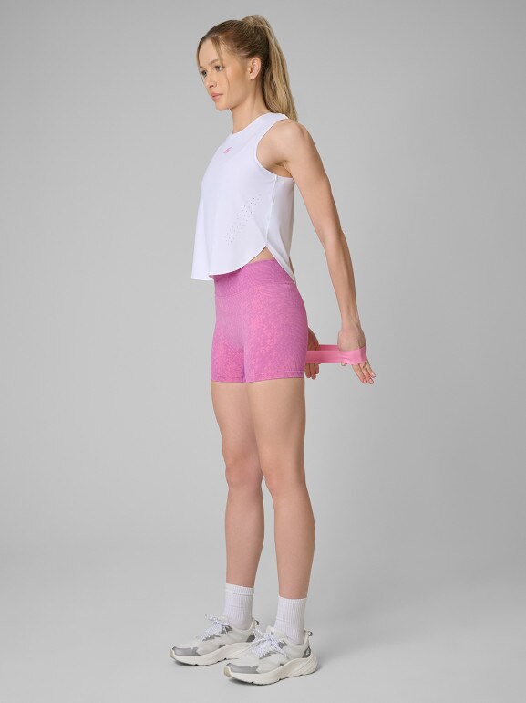 Damski top treningowy 4F 4FRSS26TFSLF1103 - biały