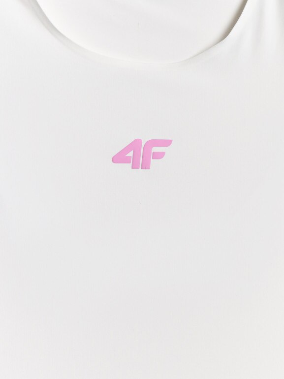 Damski top treningowy 4F 4FRSS26TFSLF1103 - biały