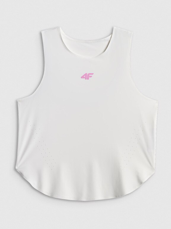 Damski top treningowy 4F 4FRSS26TFSLF1103 - biały