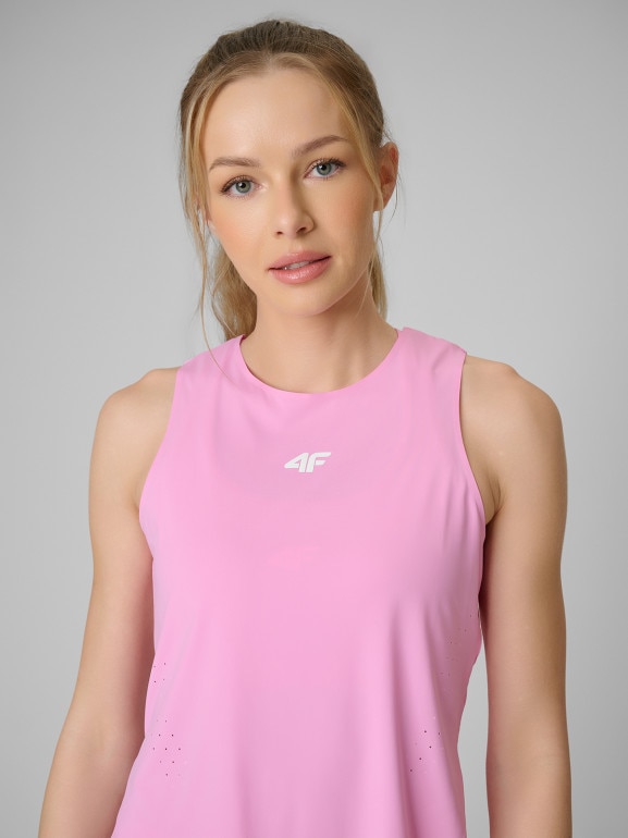 Damski top treningowy 4F 4FRSS26TFSLF1103 - różowy