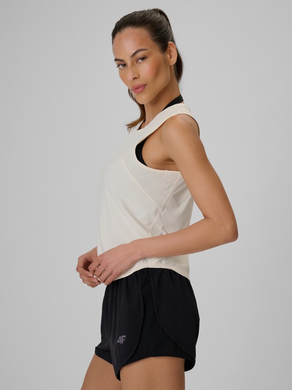 Damski top treningowy 4F 4FRSS26TFSLF1174 - biały