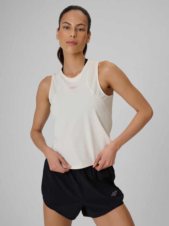 Damski top treningowy 4F 4FRSS26TFSLF1174 - biały