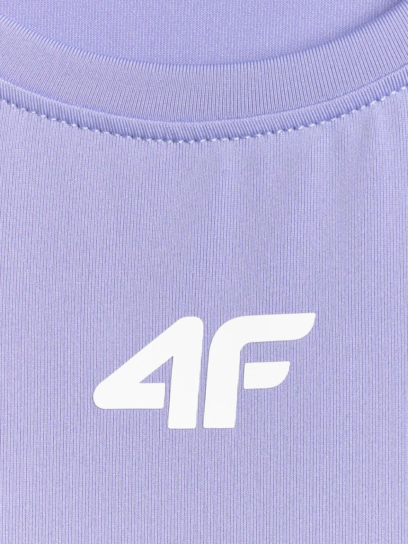Damski top treningowy 4F 4FRSS26TFSLF1243 - fioletowy