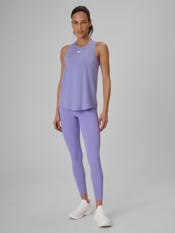 Damski top treningowy 4F 4FRSS26TFSLF1243 - fioletowy