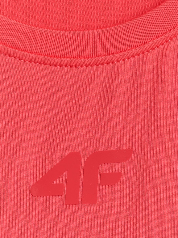 Damski top treningowy 4F 4FRSS26TFSLF1243 - koralowy