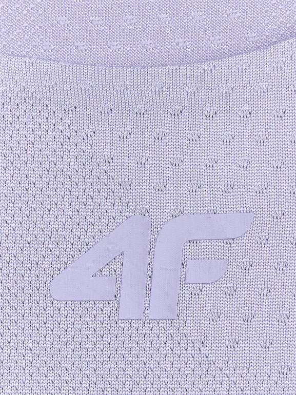 Damski top treningowy 4F 4FWAW25TFSLF572 - fioletowy