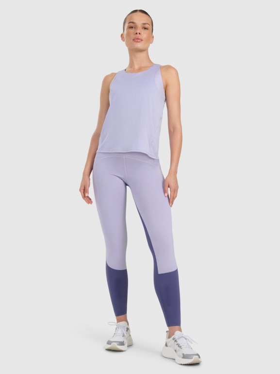 Damski top treningowy 4F 4FWAW25TFSLF572 - fioletowy