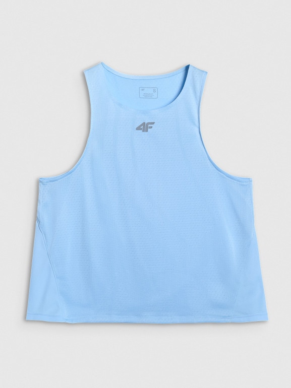 Damski top treningowy 4F 4FWAW25TFSLF572 - niebieski