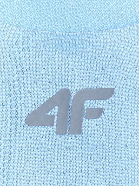 Damski top treningowy 4F 4FWAW25TFSLF572 - niebieski