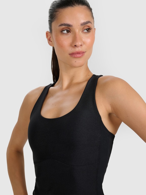 Damski top treningowy 4F 4FWAW25TFSLF573 - czarny