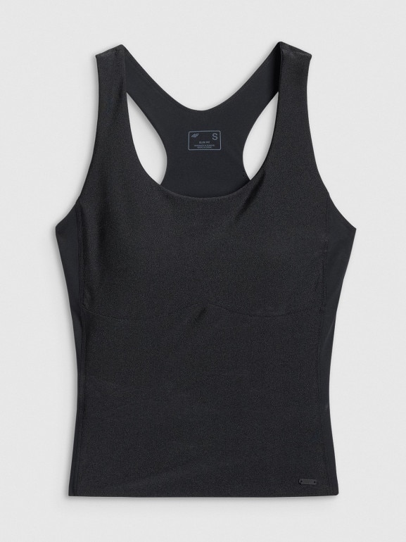 Damski top treningowy 4F 4FWAW25TFSLF573 - czarny