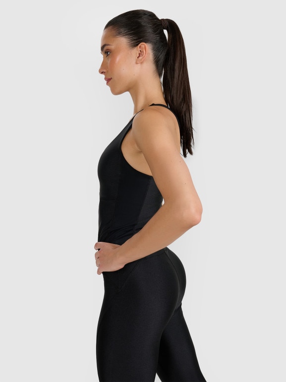 Damski top treningowy 4F 4FWAW25TFSLF573 - czarny