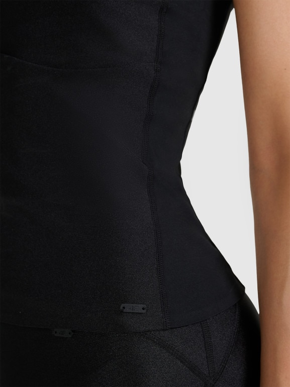 Damski top treningowy 4F 4FWAW25TFSLF573 - czarny