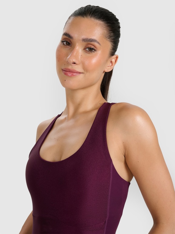 Damski top treningowy 4F 4FWAW25TFSLF573 - fioletowy