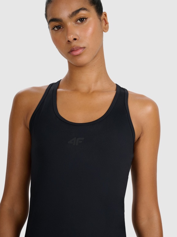 Damski top treningowy 4F 4FWMM00TFSLF0762 - czarny
