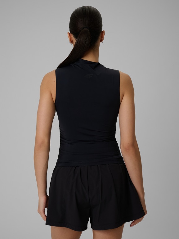 Damski top treningowy 4F 4FWSS26TFSLF0749 - czarny