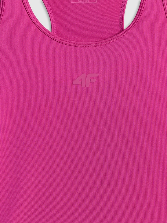 Damski top treningowy 4F 4FWSS26TFSLF0766 - różowy