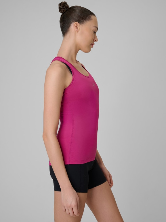 Damski top treningowy 4F 4FWSS26TFSLF0766 - różowy
