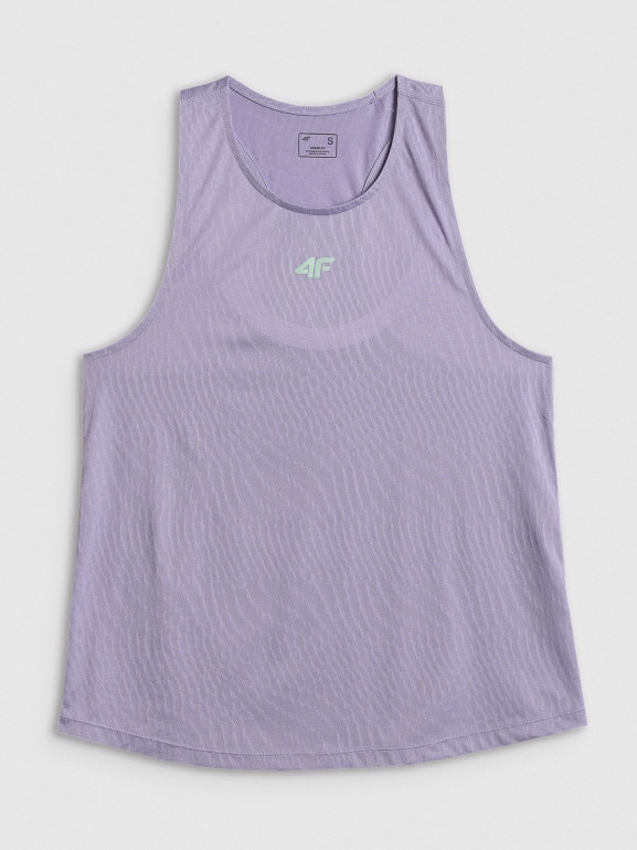 Damski top treningowy 4F 4FWSS26TFSLF743 - fioletowy